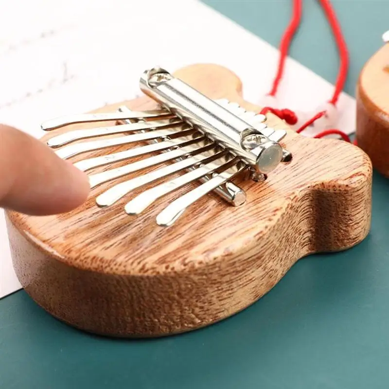 

8 Keys Kalimba Thumb Piano Handguard Wood Mbira Body Musical Instruments Kalimba Piano Christmas Gift Pendant