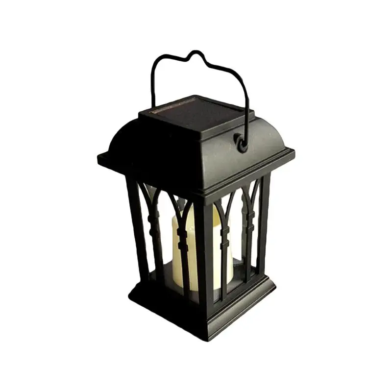 

Vintage LED Solar Lantern Lights Outdoor Hanging Light Candle Lantern Solar Powered Garden Lamp for Patio Yard Pathway Driveway