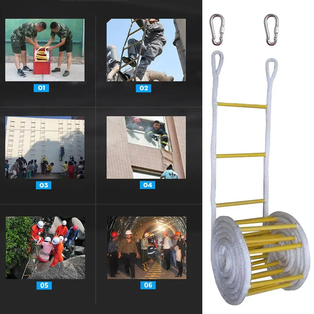 Противоскользящая аварийная лестница трос для аварийных работ и обеспечения