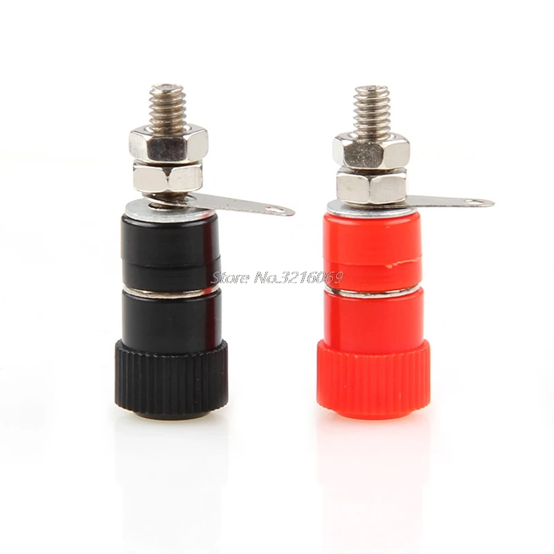 2 шт. красный + черный 4 мм разъем для связывания гаек оптовая и Прямая