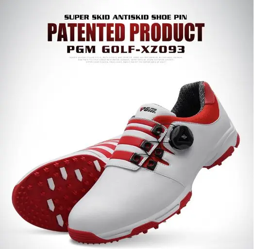 PGM Golf Men's Sneakers Rotating Lace Waterproof Non-slip Shoes Detachable Slip Studs and Fixed | Спорт и развлечения