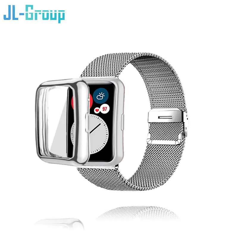Ремешок для Huawei Watch Fit Band 2 с корпусом металлический браслет Защитная пленка