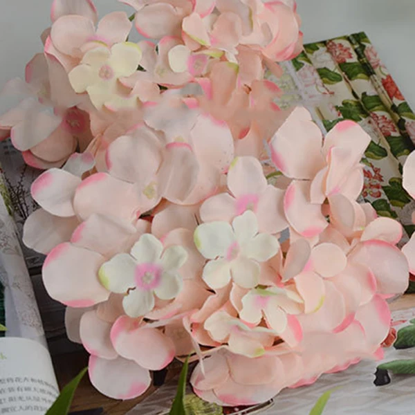 candy pink Искусственная гортензия букет цветок, шелковые цветы с стержня для дома Свадебные украшения подарок DC112 - Цвет: candy pink