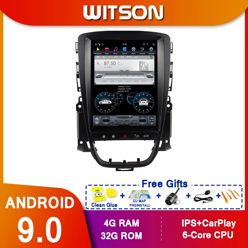 Автомобильный DVD плеер с вертикальным экраном WITSON Android9 GPS навигация tesla радио для