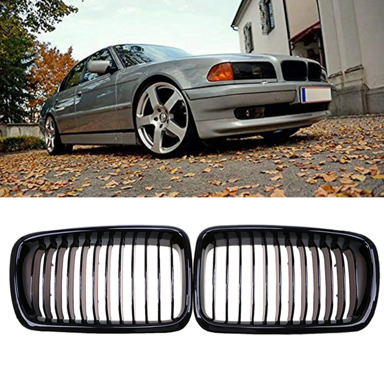 Передний бампер вытяжка решетка для почек гриль BMW E38 7 серии 728 730 735 740 1995-2001