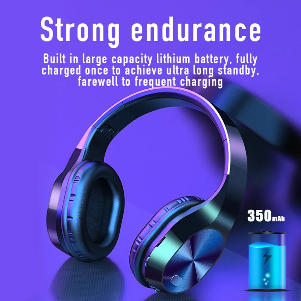 T5 Head-Mounted Foldable Headset Wireless Home Headphones Games For Computer Notebook Phone | Электроника