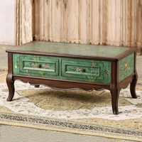american retro coffee table painted boutique coffee table matte green 1 2 meters coffee shop one low table living room furniture