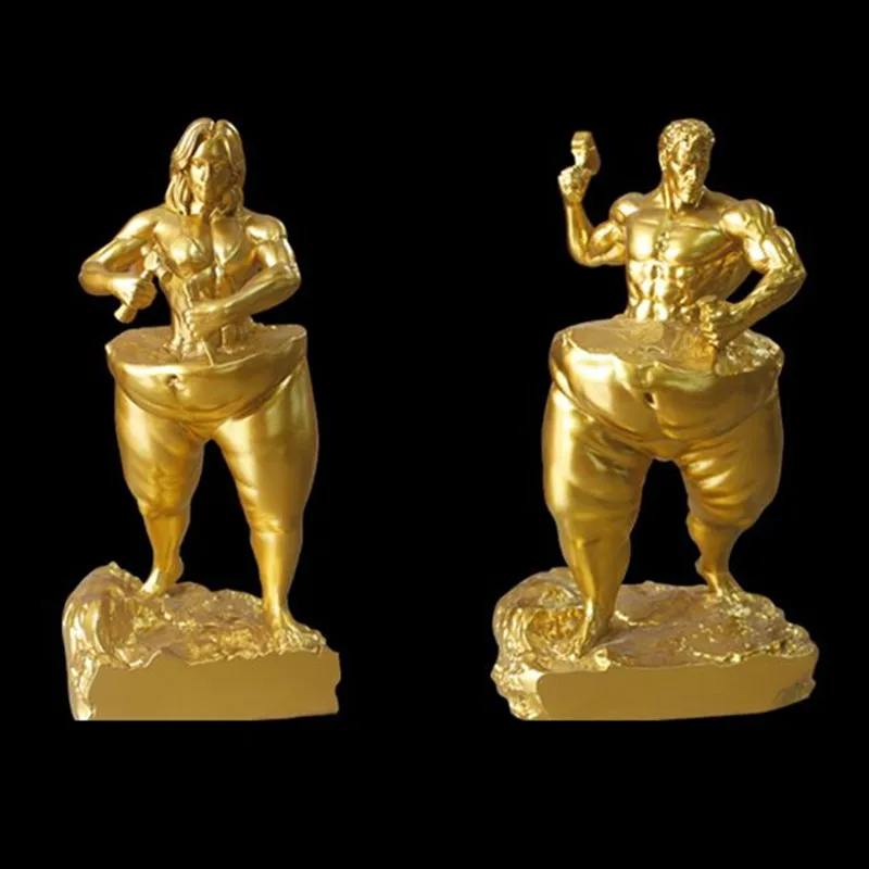 Abstract Self FitnessCarve Sculpture Decoration Bodybuilding Figures Muscle Men Resin Statue Fitness Room Craftwork Decor | Дом и сад