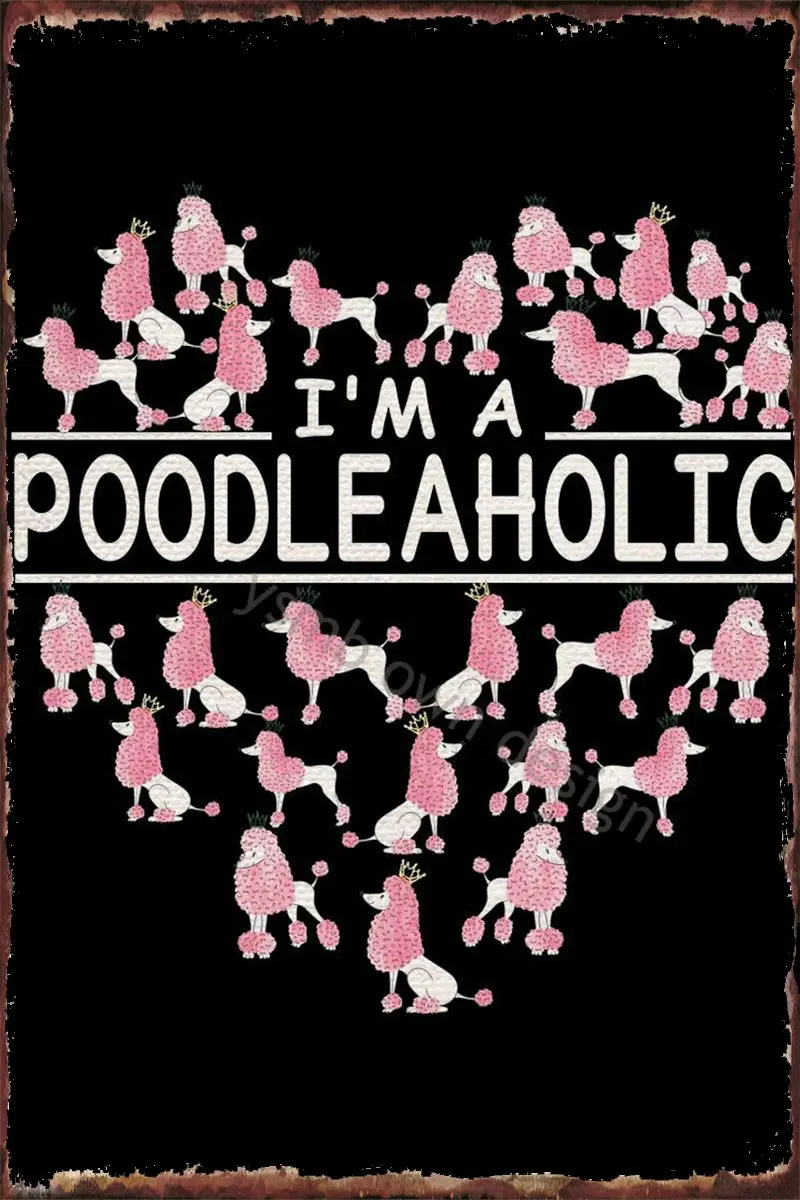 

Постер в виде пуделя, ретро, винтажный металлический знак, Жестяная Табличка, оловянные пластины, декор для стен, декор для комнаты, художест...