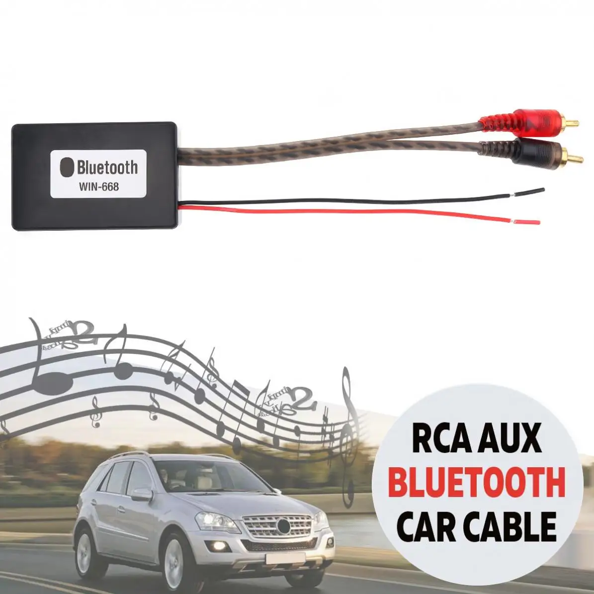 

Универсальный автомобильный bluetooth-совместимый беспроводной адаптер для подключения стерео с 2RCA AUX в музыкальный аудиовход для грузовика ав...