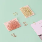 Винтажные Мини-зажимы для закладок, 50 шт.пакет, сердце, золото, розовая, бронза, аксессуары для офиса, скрепки в стиле пэчворк