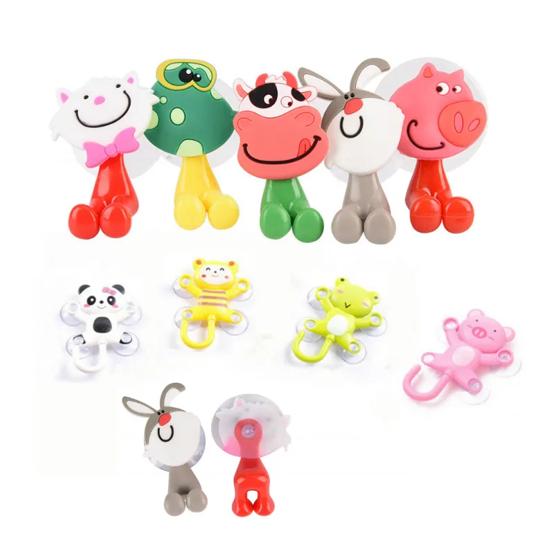

Bathroom Funny Cartoon Toothbrush Holder Rack Wall Mount Suction Cup Toothbrush Storage Stand Bathroom Accessories