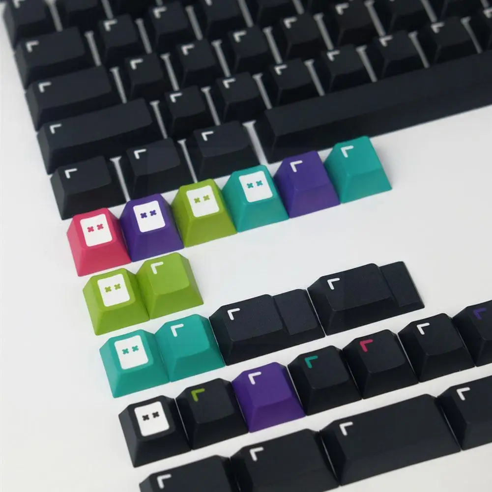 

1 комплект, черная Пиксельная крышка Gmk s Pbt, сублимационная крышка s, профильная Крышка для Gh60; Gk61; Gk64; 68; 84; 87; 96; 980; 104 A0n0