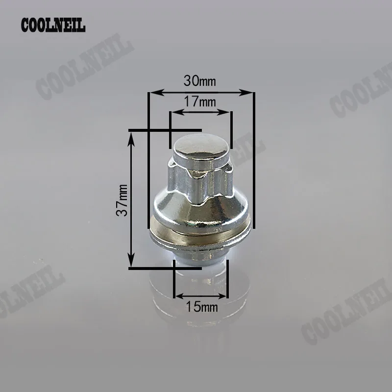 Аксессуары jdm 4 шт. гайки для автомобиля хромированные колесных замков + 1 муфта 12x1