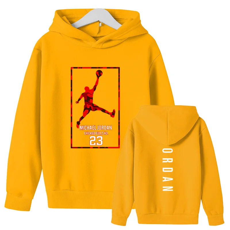 

2021 Spring and autumn cashmere Hoodie 23 child Sportswear Printed baby Hoodie Pullover Hip Hop Sportswear Sweatshirt Clothing