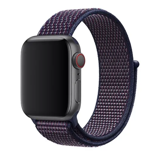 NEW Indigo Нейлоновый ремешок для Apple Watch band 42 мм 38 мм iWatch 4 band 44 мм 40 мм Браслет спортивная петля ремешок для часов correa ремень дышащий - Цвет ремешка: NEW Indigo