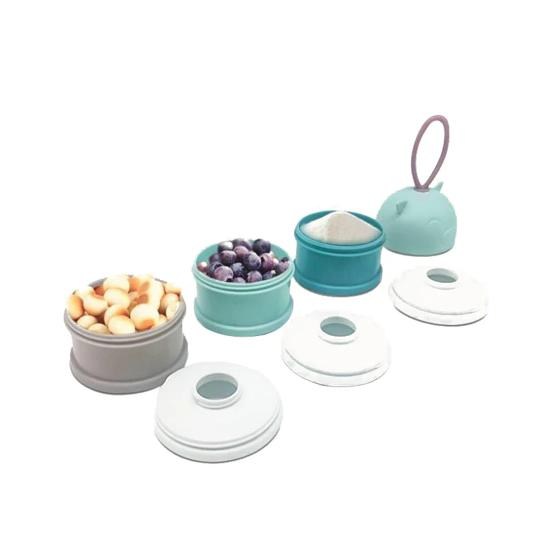 

Baby Milk Powder Box Portable Three-layer Milk Independent Layered Storage Cartoon Milk Powder Box 270ml baby daily necessitiesw