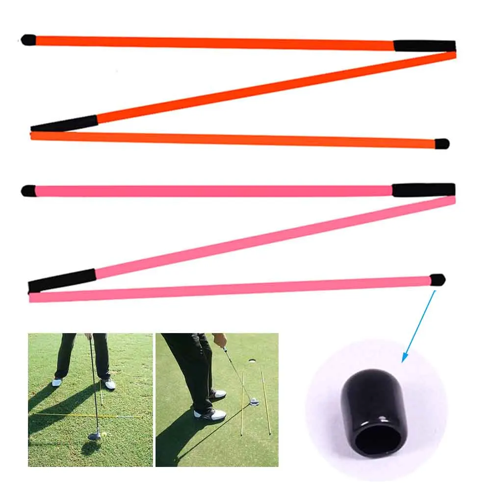 

Portable Club Golf Indicator Stick Auxiliary Durable Aids Training Equipment Direction Alignment Skills Three Fold Putter