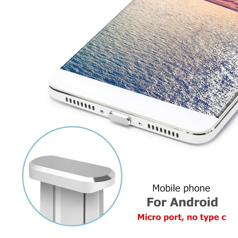 Металлический порт зарядки Micro USB пылезащитный Разъем для наушников Android