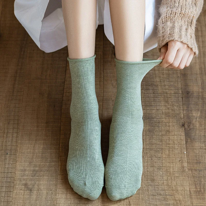 CARTELO New Solid Color Women Socks Fashion Simple Classical Breathable Cotton Stockings Носки женские Meias Femininas