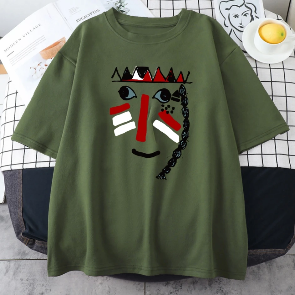 

Painting Printing T Shirts Womans Summer Loose S-XXXL T-shirt Fashion Casual T Shirts Simplicity Comfortable Female T Shirts