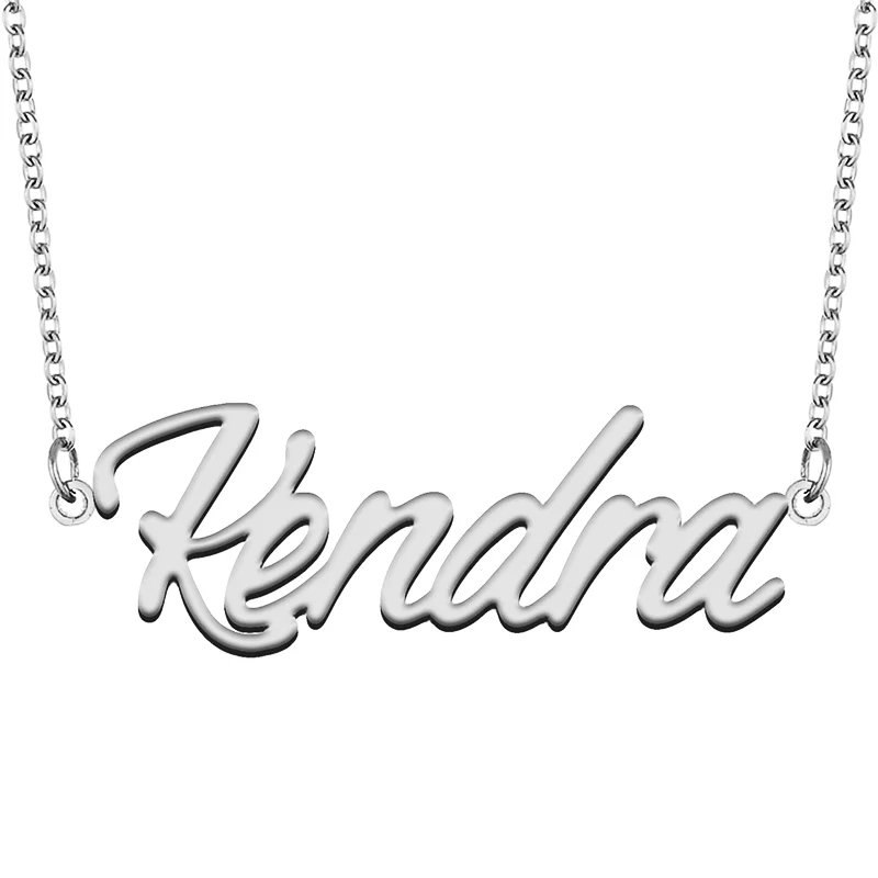 Kendra Custom Name Necklace Customized Pendant Choker Personalized Jewelry Gift for Women Girls Friend Christmas Present
