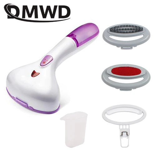purple and white DMWD ручной отпариватель для одежды, Паровая гладильная машина для одежды, мини портативное нижнее белье для путешествий, ткань для отпаривания, щетка для чистки - Цвет: purple and white
