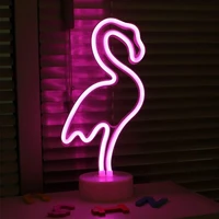 flamingo led neon signs light usb battery rainbow unicorn wedding bar shop room home decor bulb for christmas gift table lamp