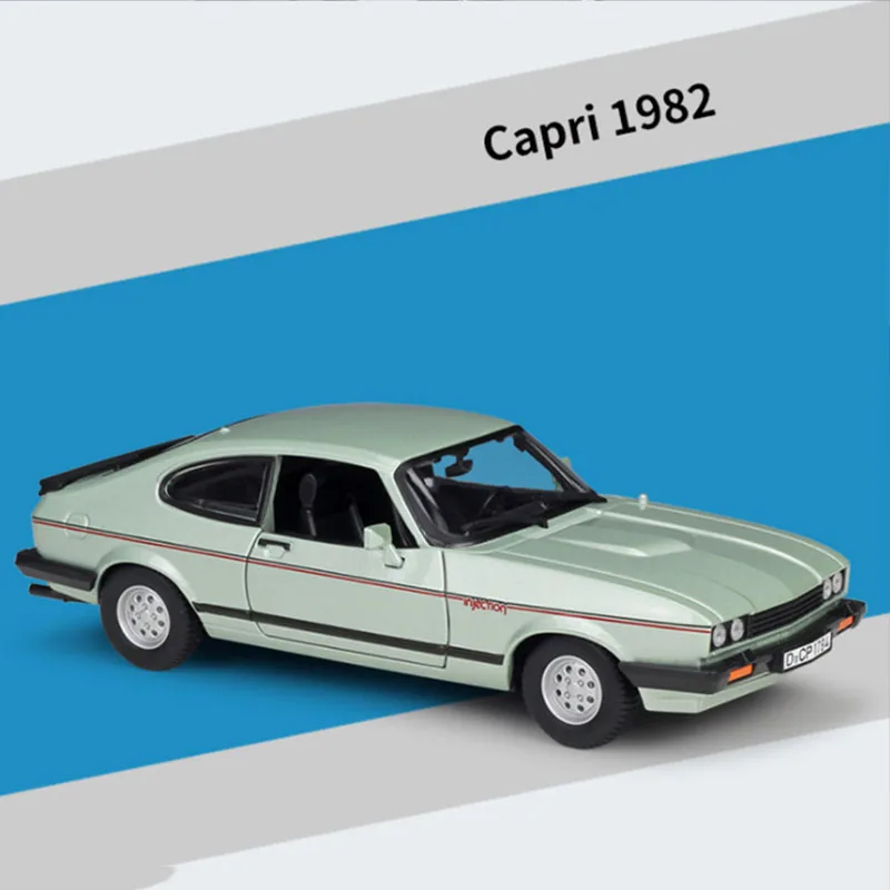 

1/24 Diecast Simulation 1982 Capri Shelby Sports Car Model Classic Retro Static Toy Vehicle Gifts Collection or Display
