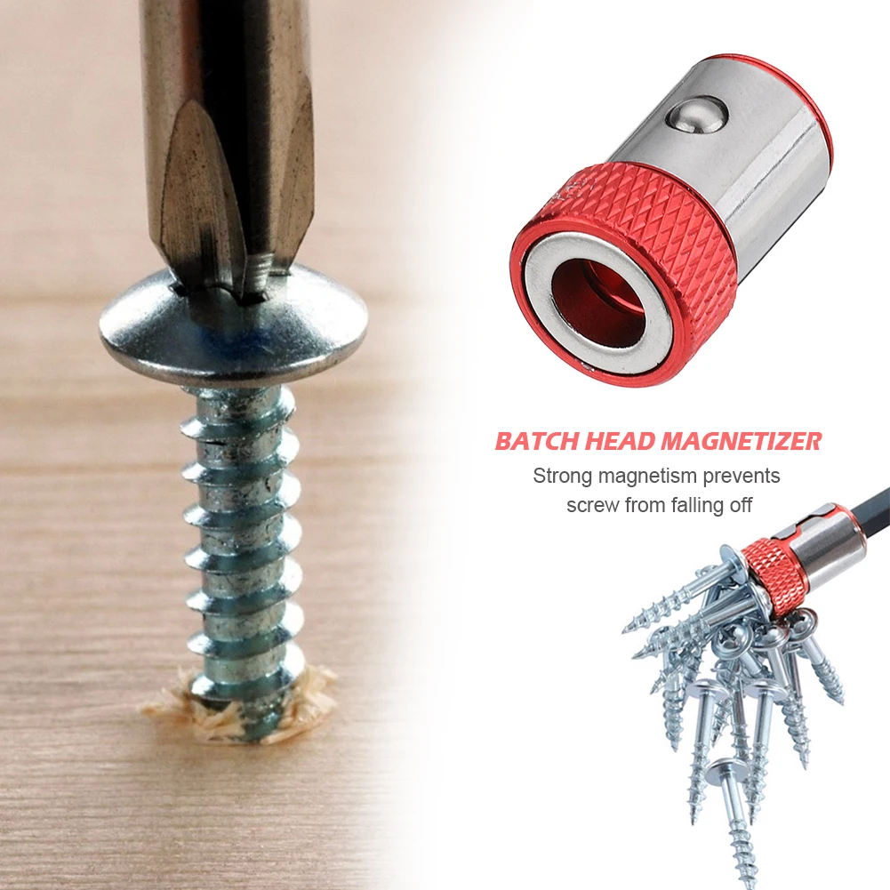

Removable Magnet Screwdriver Driver Hex Electric Bit Strong 6.35mm Magnetizer for Fixing and Installing Screws Supplies