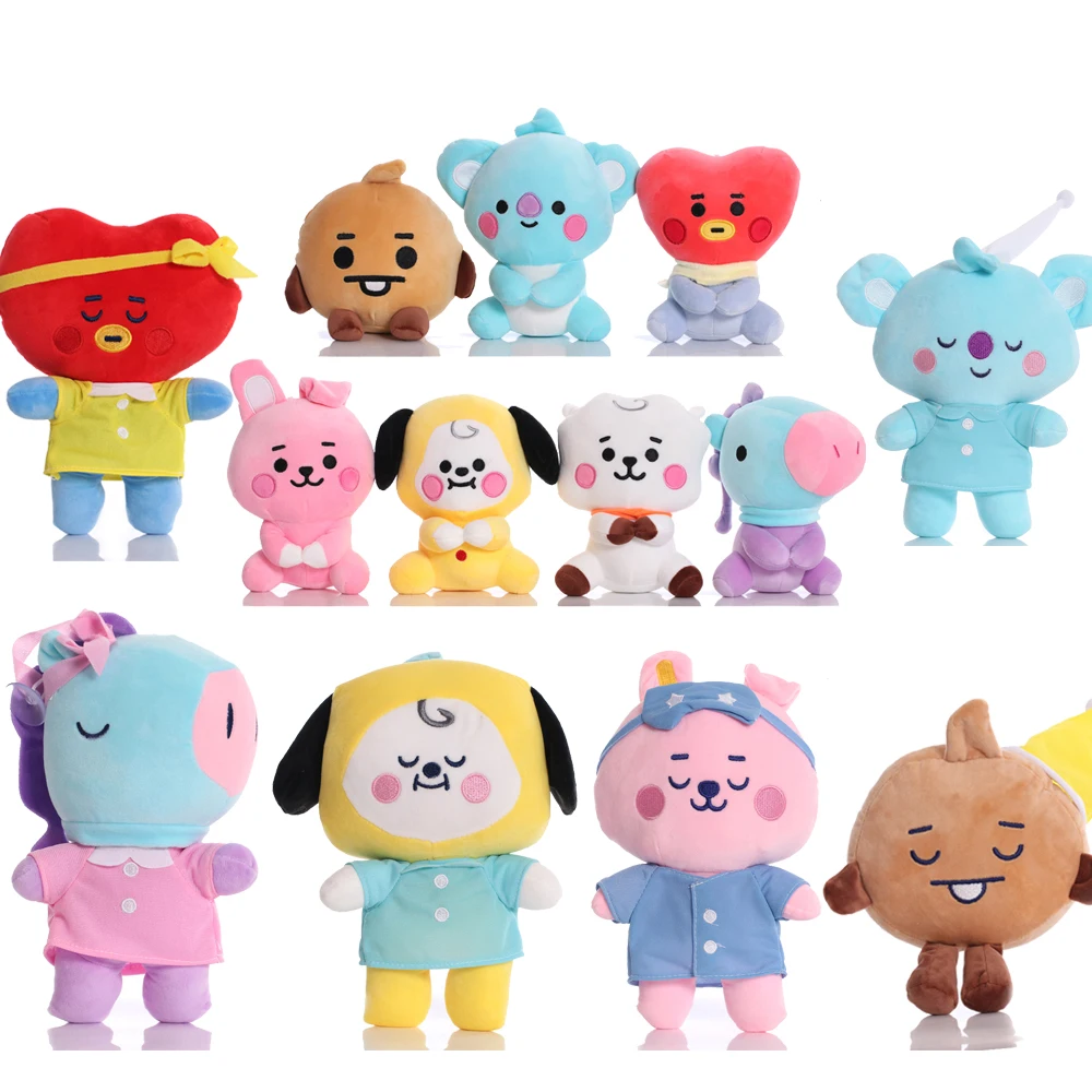 

Мультяшная KPOP Star плюшевая игрушка подушка CHIMMY COOKY KOYA MANG RJ SHOOKY TATA мягкие набивные куклы для фанатов Детские Рождественские подарки на день ро...