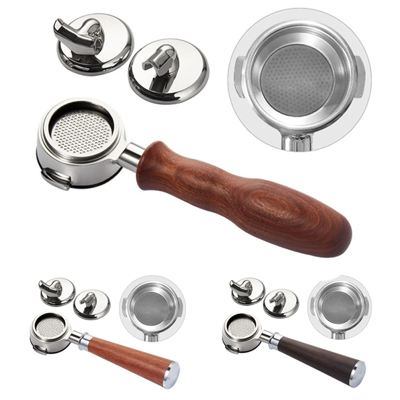 

Coffee Machine Handle Stainless Steel 58mm E61 Universal Single Mouth Double Mouth Bottomless Handle
