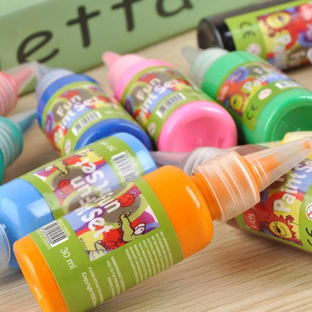 

12 Colors Acrylic Paint Set Figure Painting Washable 12pcs Drawing Professional Children Paint 30ml Learner Painting x Q5Z0