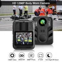 portable mini body camera police law enforcement recorder z09l hd 1296p security camera waterproof infrared chest dvr recorder