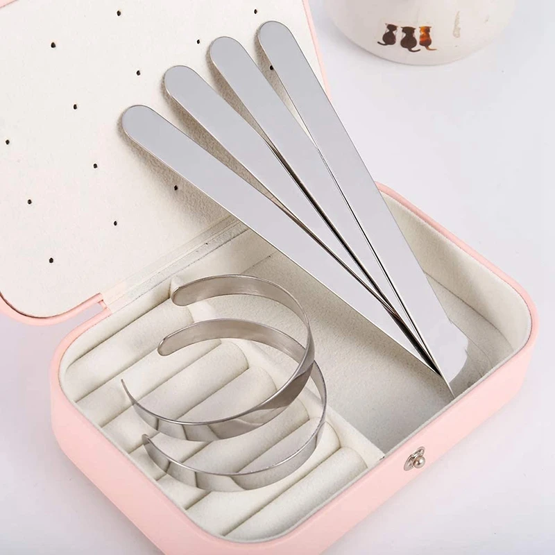 

20 Pieces Bracelet Blanks Stainless Steel Cuff Bangle Blanks Bracelet for DIY Jewelry Making Customizing Bangle