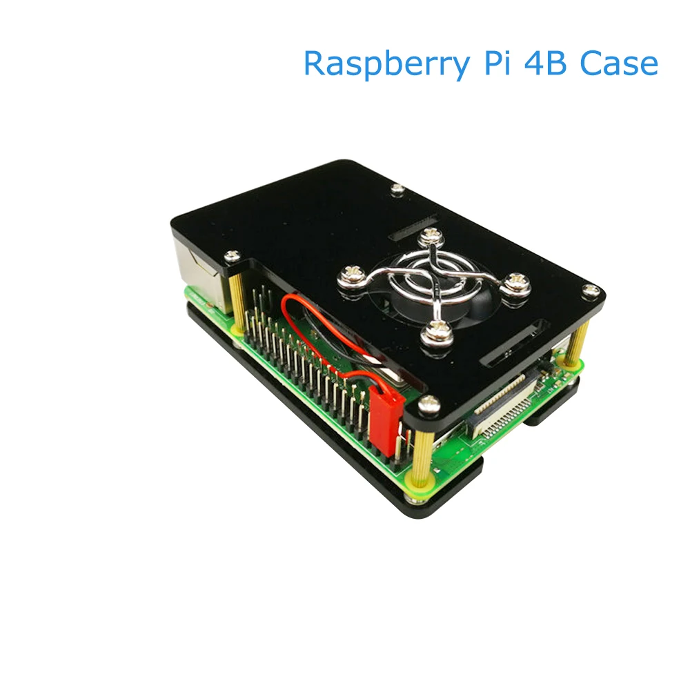 

Raspberry Pi 4 Case Box Shell Housing Plastic Cover with Cooling Fan Shell Enclosure Multi-color For Raspberry Pi 4 Model B