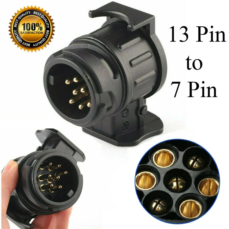

13 to 7 Pin Plug Trailer Truck Waterproof Electric Adapter Towbar Towing Socket Car Accessories Interior Parts Car Products Auto
