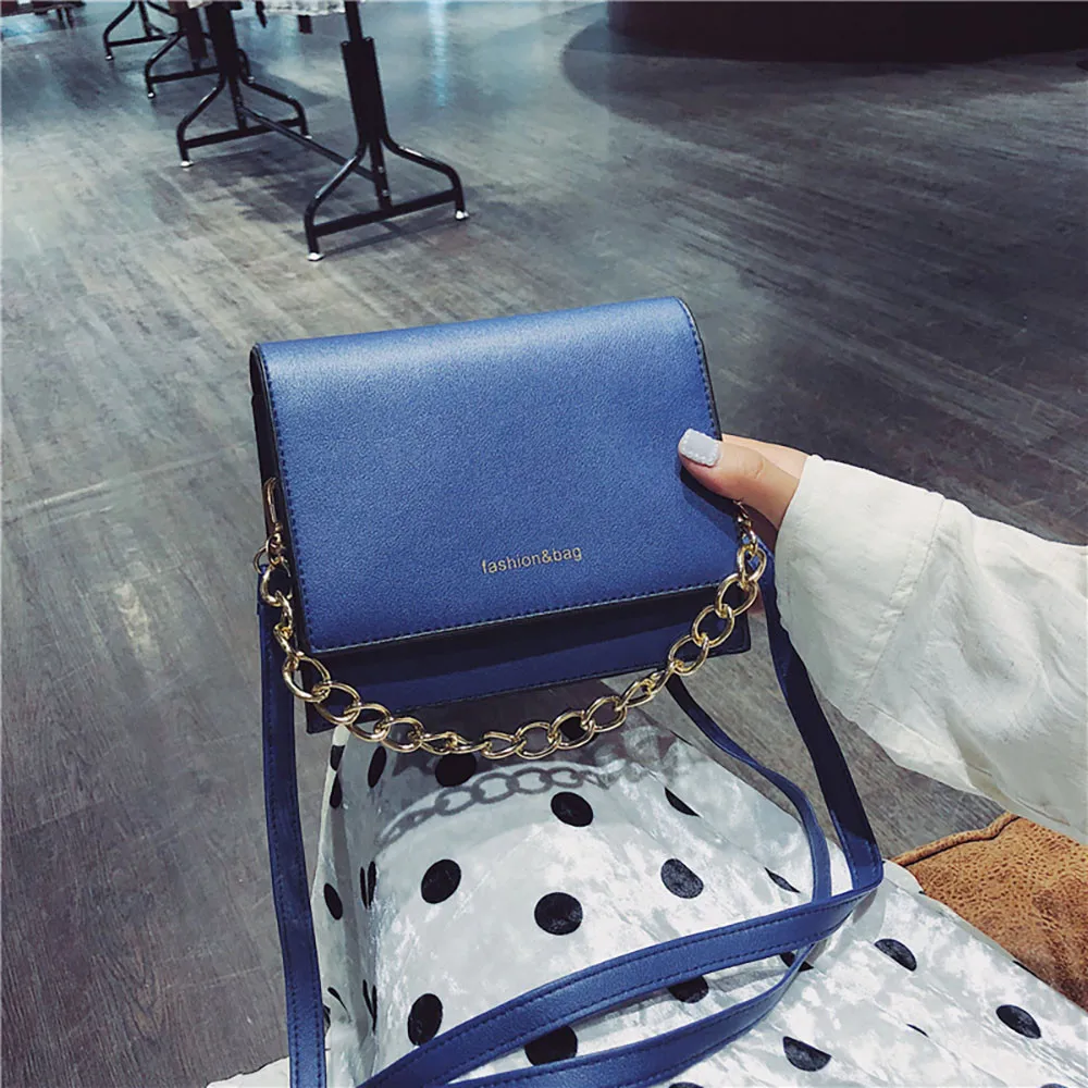 Woman Small Tide Port Wind Simple Shoulder Bag Wild Messenger Bag Blue bag Sac A Main Crossbody Bags For Women#LG