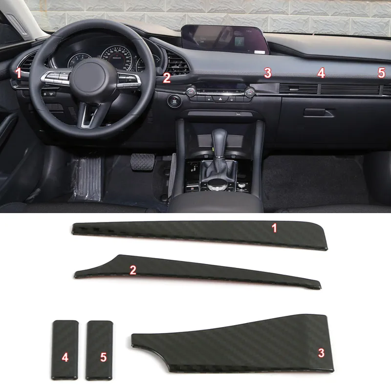 Vtear для мазда Mazda 3 Bp 2021 2020 2019 интерьерные молдинги из углеродного волокна