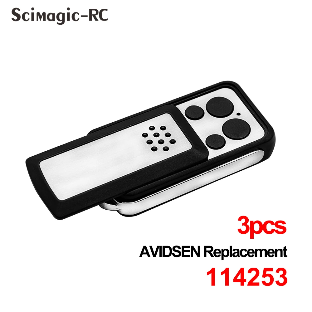

3pcs AVIDSEN Remote Control 114253 Garage Gate Door Opener AVIDSEN Command Garage Rolling Code 433MHz Replacement