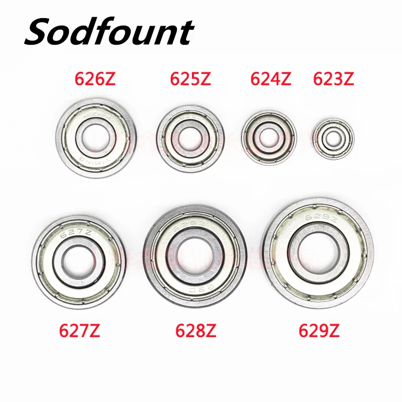 

10pcs RS bearing steel High-speed motor miniature bearings 623 624 625 626 627 628 629-2Z ZZ