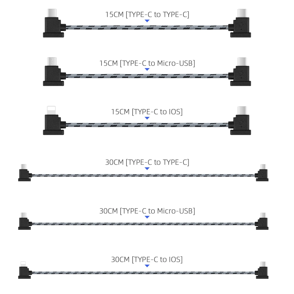 OTG кабель для передачи данных 15/30 см IOS/Type-C/Micro-USB Кабель-адаптер планшета телефона