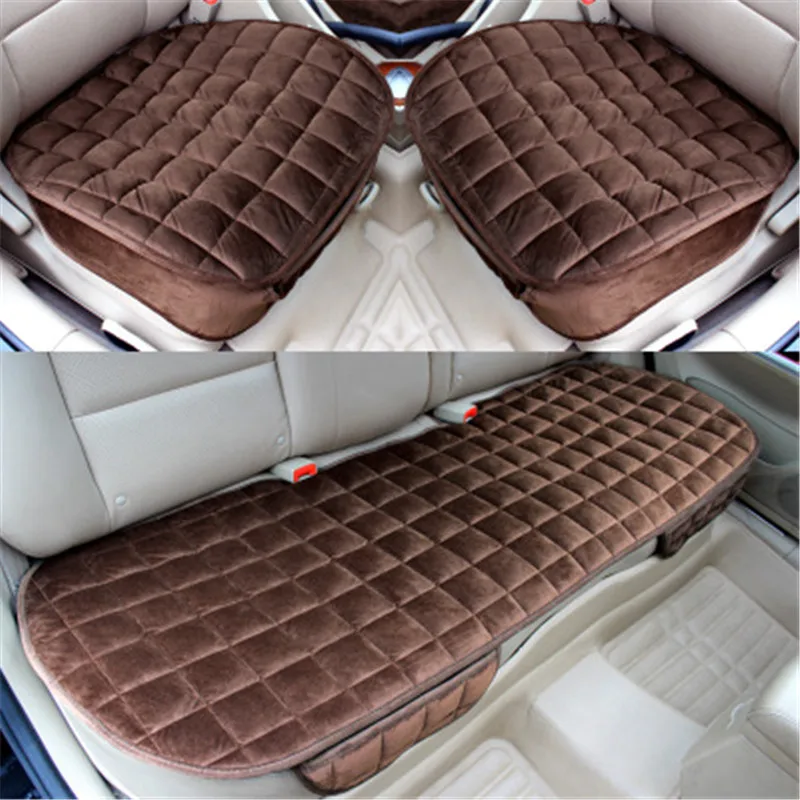 Автомобильная Передняя Задняя Универсальная крышка сиденья зимняя теплая