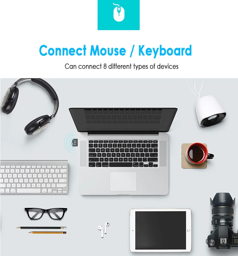 Bluetooth ресивер USB для V5.0 адаптер ноутбука ПК компьютерный гарнитура телефона