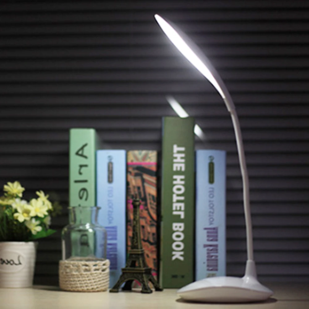 

LED Desk Lamp With Flexible 3 Level Brightness Touch Control Portable Table Lamp Flicker Free Rechargeable For Study