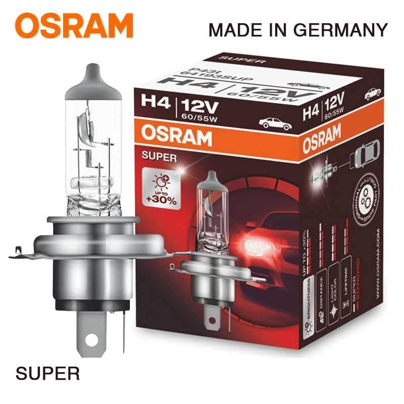 Галогенсветильник лампы Osram H7 автомобильные фары H1 H3 H4 H11 HB3 HB4 светильник для