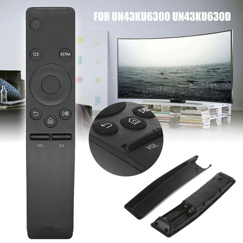 

Retail Remote Control For Samsung 4K Smart TV TM1650A BN59-01260A UN43KU6300 UN43KU630D
