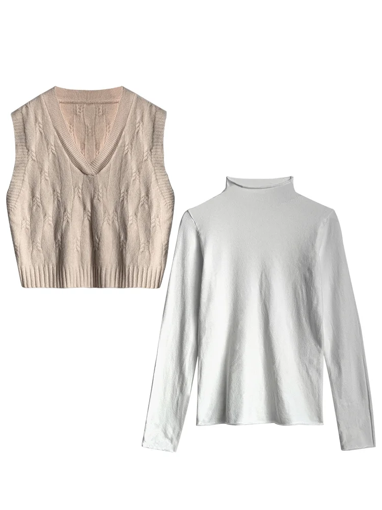 Женский короткий жилет с V-образным вырезом свободный Универсальный Тонкий Топ