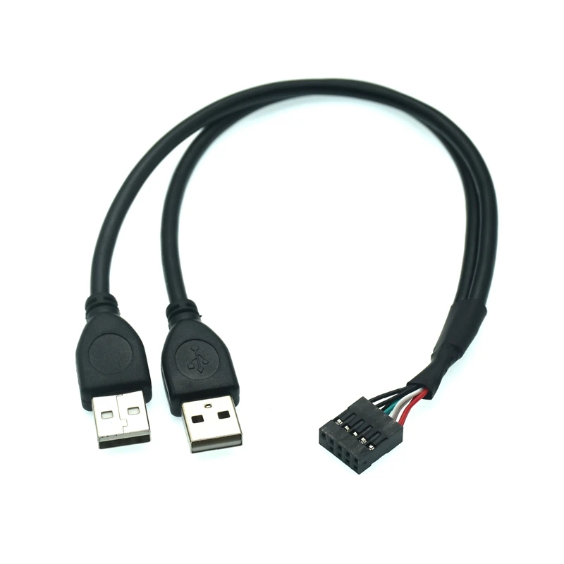 Материнская плата для ПК USB2.0 9-контактный разъем Мама на два USB-разъема |