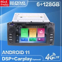 carplay 6128g android 11 radio receiver for toyota corolla ex 2001 2006 car gps multimedia audio stereo video player head unit